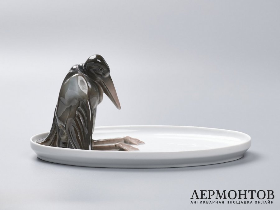 Блюдо «Марабу». Фарфор, Rosenthal, Германия, около 1920 года