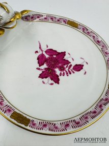 Мелочница из серии «Apponyi Purpur». Фарфор, роспись, Herend, Венгрия, 20 век