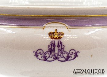 Ваза из сервиза императора Александра III. Российская Империя, ИФЗ, кон. 1855-1881 гг