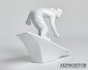 Статуэтка «Горнолыжник». Фарфор, Herend, Венгрия
