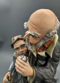 Статуэтка «Веселье». Бисквит, роспись, Villari, Италия, 1980–1990 годы