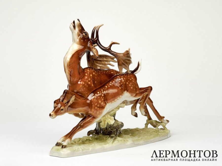 Статуэтка «Олени». Фарфор, Hutschenreuther, Германия, 1968–1970 годы