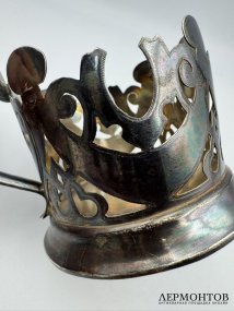 Подстаканник с прорезным декором. Серебро 84 пробы, мастер JAL, Россия, 1871 год