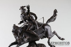 Скульптура Охота на тигра. Франция, Париж, автор модели Гехтер, конец 19 в. Бронза.