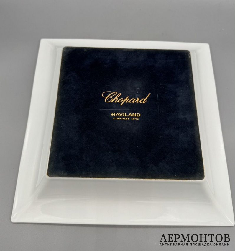 Блюдо с бабочками по заказу Chopard. Фарфор, роспись, золочение, Haviland, Франция, 20 век