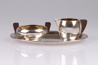Чайный набор Koch & Bergfeld. Серебро 900. Германия.