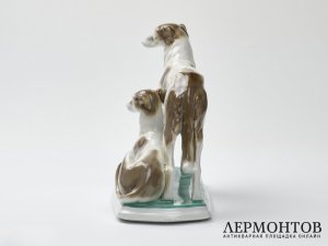 Статуэтка «Борзые». Фарфор, Тюрингия, Германия, середина XX века