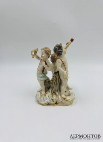 Скульптурная группа «Астрономия». Фарфор, роспись, Meissen, скульптор И. И. Кендлер, Германия, конец 19 века
