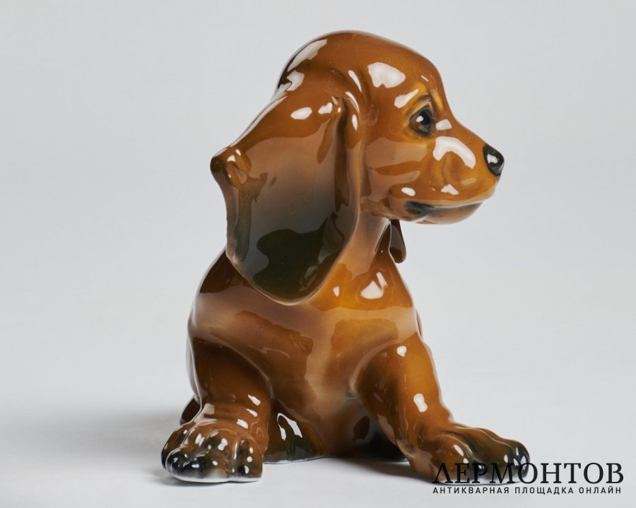 Статуэтка «Щенок таксы». Фарфор, Rosenthal, Германия