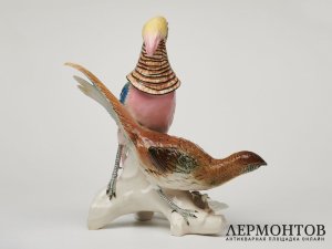 Статуэтка «Фазаны». Фарфор, Karl Ens, Германия, 1950–1960 годы