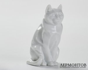 Статуэтка «Сидящая кошка». Фарфор, Rosenthal, Германия, 1926 год