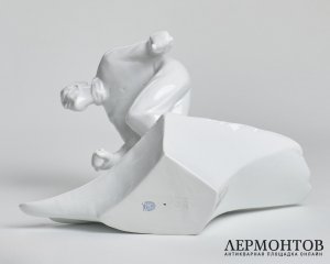 Статуэтка «Горнолыжник». Фарфор, Herend, Венгрия