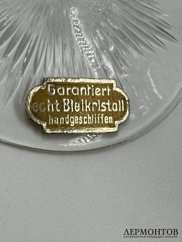 Фужер для крепких напитков. Хрусталь, Echt Bleikristall, Германия, 1960–1970-е годы