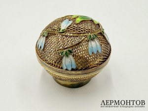 Ароматница. Китай, 20 век. Серебро 925 пробы, эмаль.