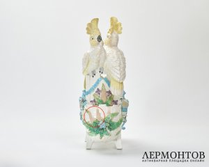 Жардиньерка «Какаду». Керамика, Австро-Венгрия, конец XIX – начало XX века