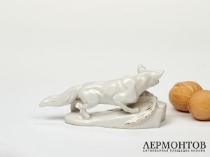Статуэтка «Лиса». Фарфор, Royal Dux, Чехословакия, 1950 год