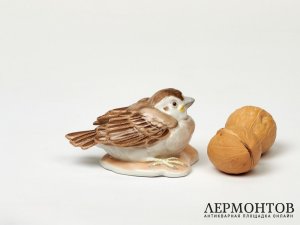 Статуэтка «Воробей». Фарфор, Augarten Wien, Австрия, 1945–1988 годы