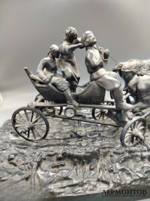 Статуэтка «Возвращение с ярмарки» («Тройка летняя»). Чугун, по модели Е. А. Лансере, СССР, 1948 год