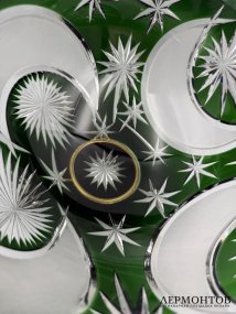 Ваза для фруктов «Полумесяц», выпуск 39 из 199. Хрусталь, Cristal Benito, Франция, современная работа