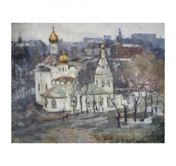 Картина из серии Весна-Лето. N10. Чурсин К.Н. Картон, масло. XX в.