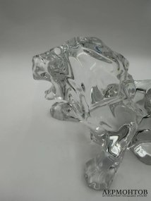 Скульптура «Рычащий лев». Хрусталь, Baccarat, Франция