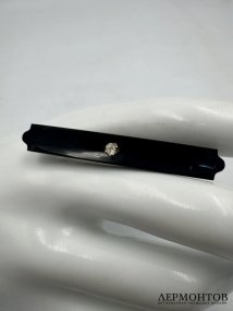 Брошь с агатом и бриллиантом. Золото, предположительно Западная Европа или Россия, 20 век