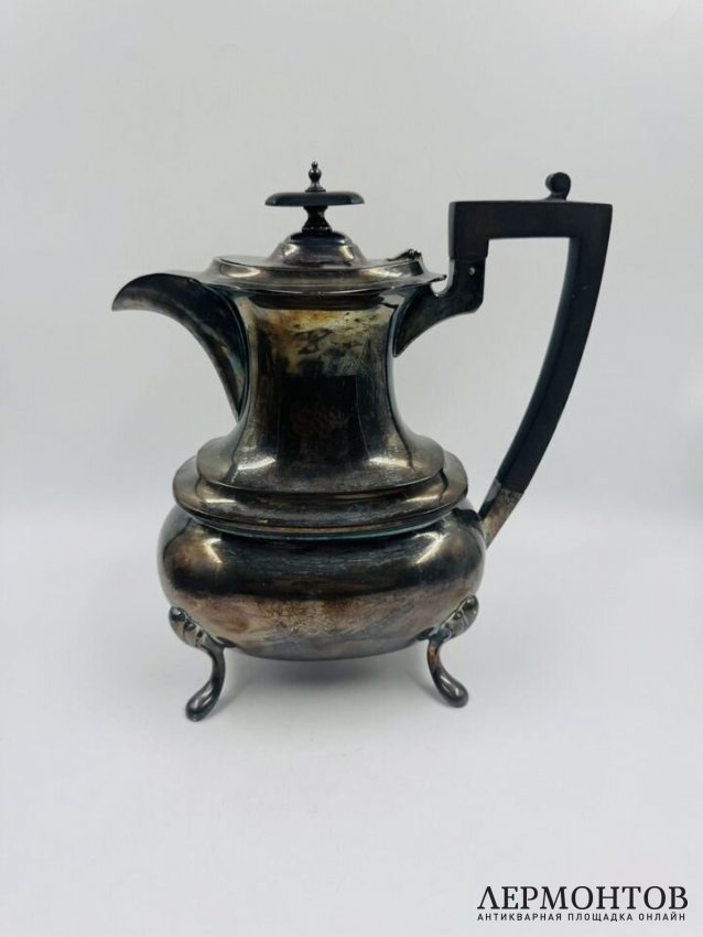 Чайно-кофейный сервиз, 4 предмета. Серебро 925, Walker & Hall, Англия, 1900