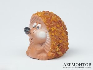 Статуэтка «Ёж». Керамика с янтарной крошкой, СССР, XX век
