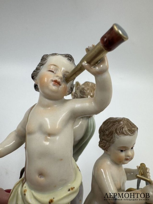 Скульптурная группа «Астрономия». Фарфор, роспись, Meissen, скульптор И. И. Кендлер, Германия, конец 19 века