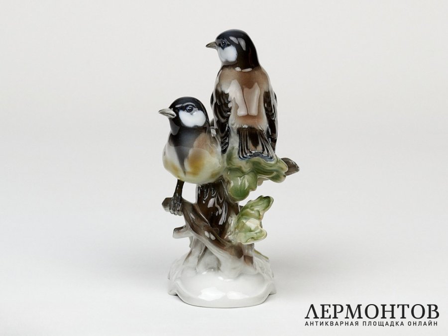 Статуэтка «Синицы». Фарфор, Rosenthal, Германия, 1953 год