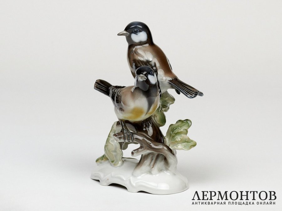 Статуэтка «Синицы». Фарфор, Rosenthal, Германия, 1953 год