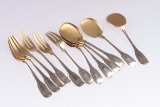 Десертный набор Roussel. Серебро 950. Франция