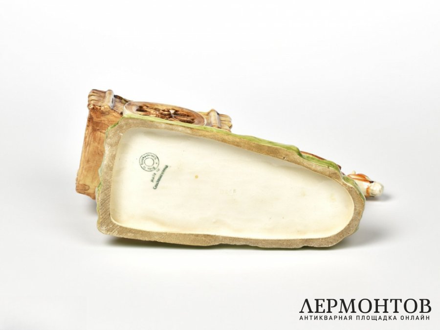 Статуэтка-ваза «Лошадка с повозкой». Royal Dux, Чехословакия, 1918–1938 годы