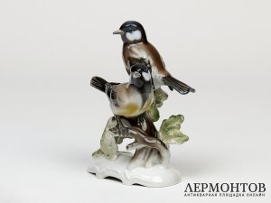 Статуэтка «Синицы». Фарфор, Rosenthal, Германия, 1953 год