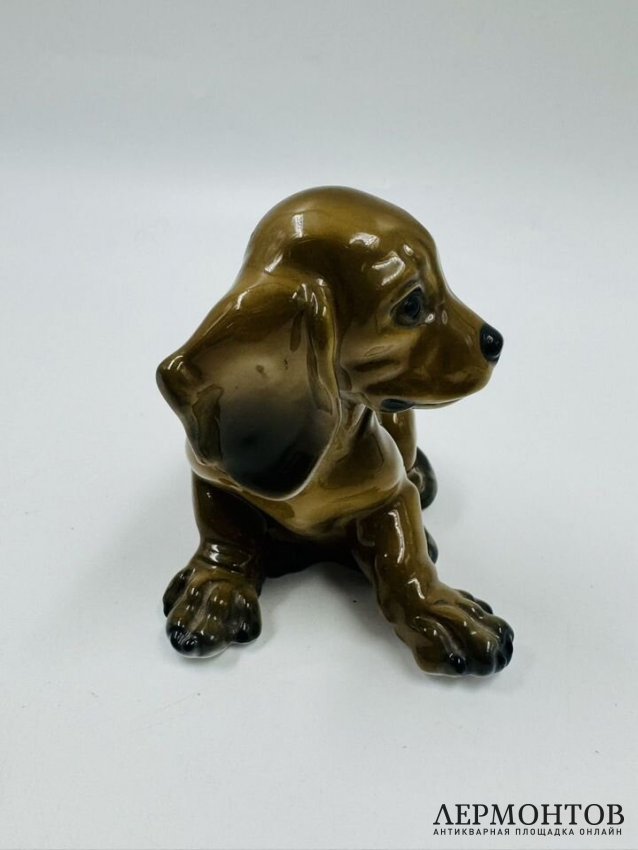 Статуэтка «Такса-щенок». Фарфор, роспись, Rosenthal, Германия, 1-я половина 20 века