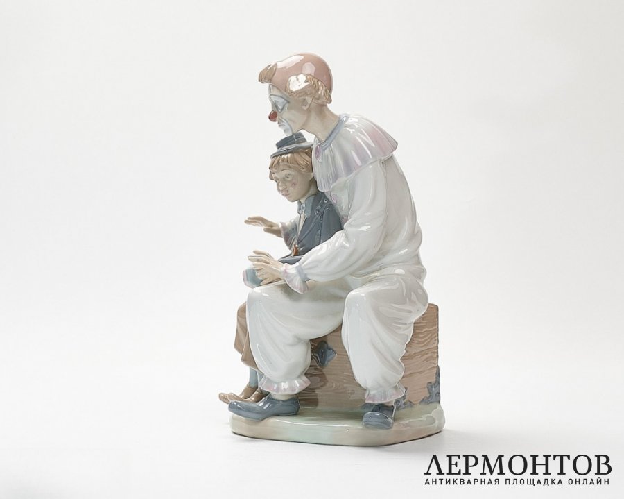 Статуэтка «Клоун. Урок музыки». Фарфор, NAO by Lladró, Испания, 1970–1980-е годы