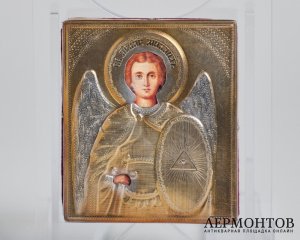 Икона «Архангел Михаил». Серебро с позолотой, современная работа