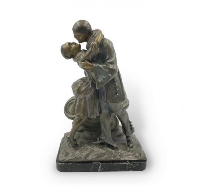 Скульптура Пьеро и Коломбина в стиле Ар Деко. Франция, Париж, 1920-1930-е гг.Шпиатр