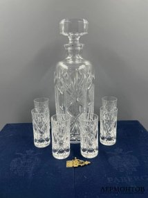 Набор для водки «Imperial»: штоф и 6 стопок. Хрусталь, Faberge
