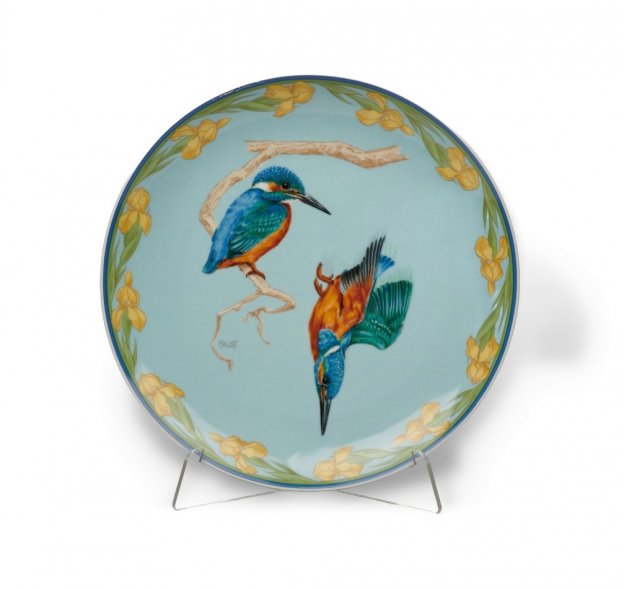 Тарелка «Зимородки». Фарфор, Villeroy & Boch, Heinrich, 1978 год