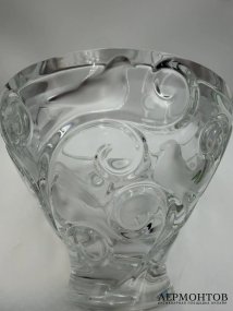 Ваза-чаша «Verone» с голубями. Хрусталь, Lalique, Франция