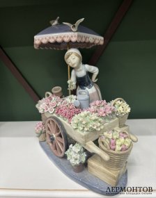 Статуэтка «Цветочница». Фарфор, роспись, Lladró, Испания