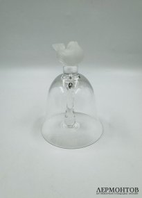 Колокольчик с птенцом. Хрусталь, Lalique, Франция, 2000-е годы