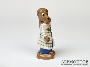 Статуэтка «Бассет». Фарфор, Royal Dux, Чехословакия, 1950 год