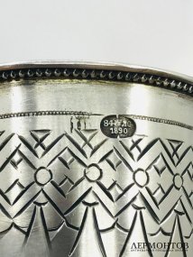 Фужер для шампанского. Серебро 84 пробы, Россия, 1890 год