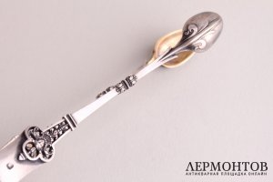 Сервировочный комплект Cardeilhac. Серебро 950 пробы, кофр. Франция, XIX век.