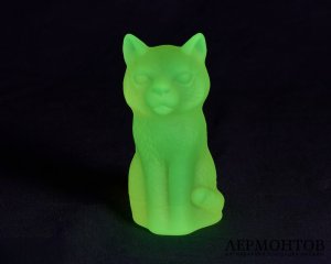 Статуэтка «Кошка». Матовое урановое стекло, Чехия