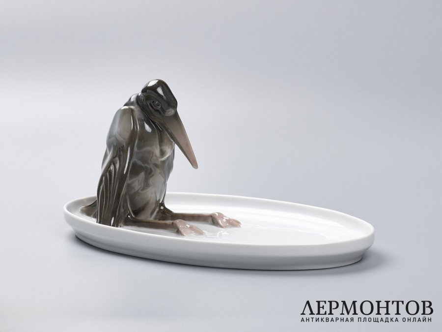 Блюдо «Марабу». Фарфор, Rosenthal, Германия, около 1920 года