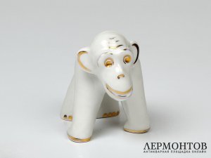 Статуэтка «Обезьяна». Фарфор, Fein Bayreuth, Германия, 1960-е годы