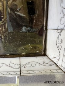 Панно «Встреча Наполеона и Гёте в Эрфурте». Живопись по кости, художник Catour, Западная Европа, 19 век